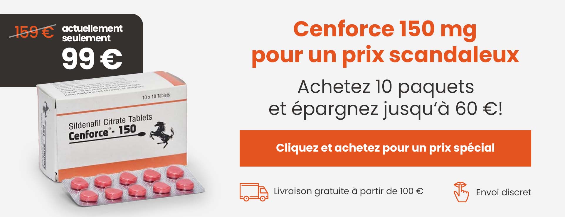 Cenforce 150 mg avec sildénafil – offre spéciale
