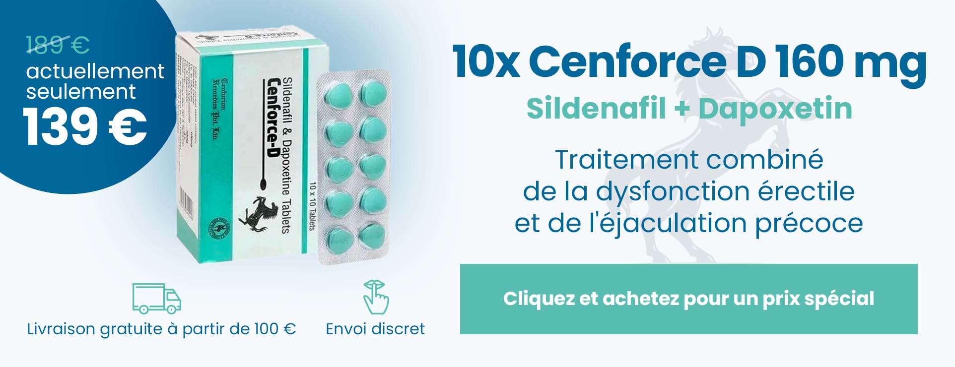 Cenforce D – sildénafil + dapoxétine