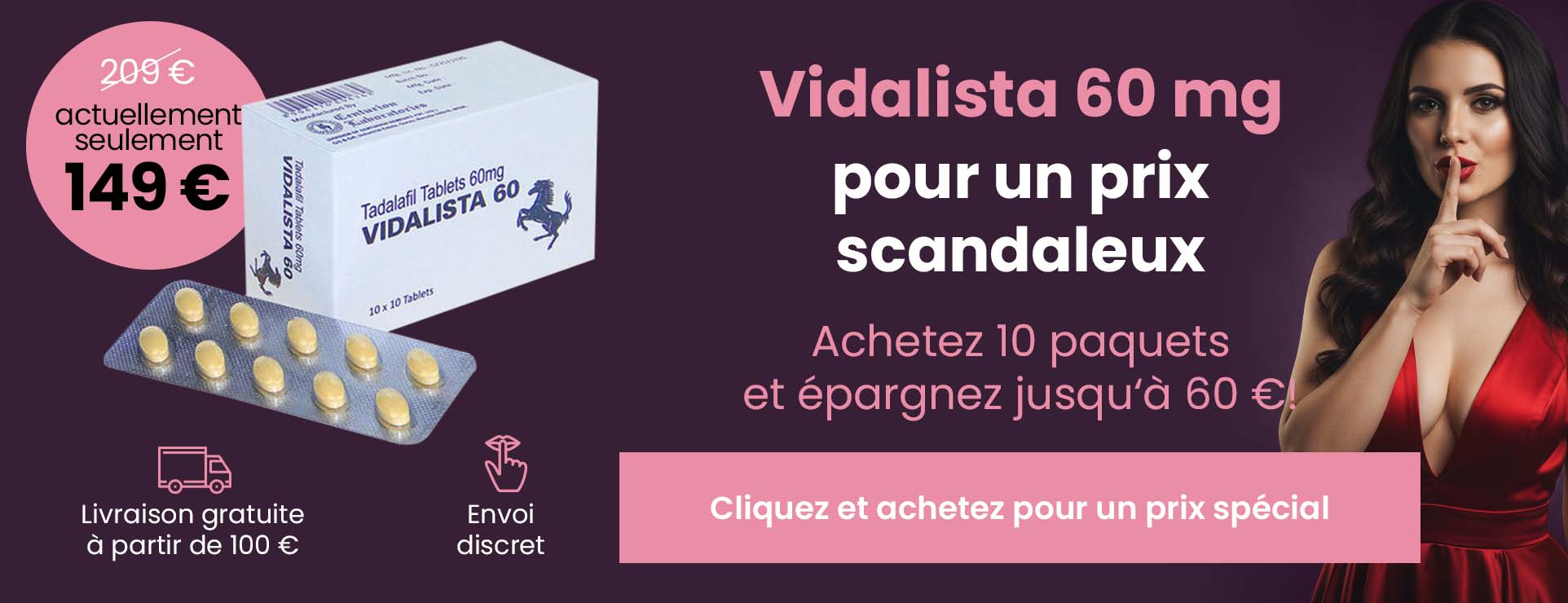 Vidalista 60 mg Tadalafil – offre spéciale
