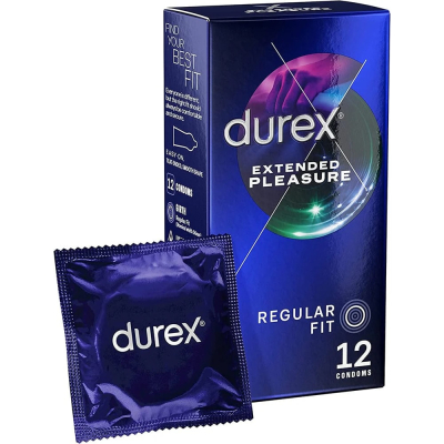 Durex Extended Pleasure – préservatifs effet retardant (12 pcs)