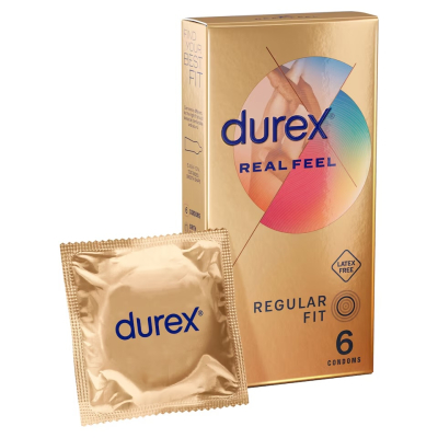 Durex Real Feel – Préservatifs sans latex (6 unités)